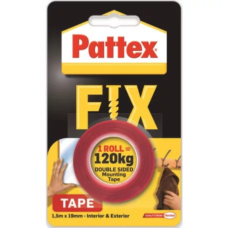 Ragasztó Pattex Fix Montázsszalag 1,5x19 mm 120 kg-ig