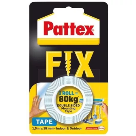 Ragasztó Pattex Fix Montázsszalag 1,5x19 mm 80 kg ig