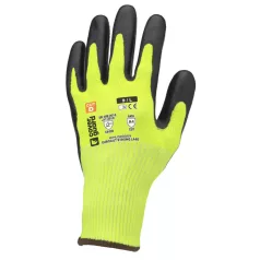 Eurocut strong l440 sárga/fekete tdm c latex kesztyű (10)