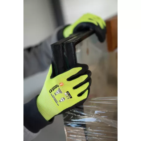 Eurocut strong l440 sárga/fekete tdm c latex kesztyű (10)