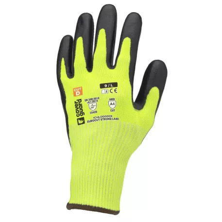 Eurocut strong l440 sárga/fekete tdm c latex kesztyű (11)