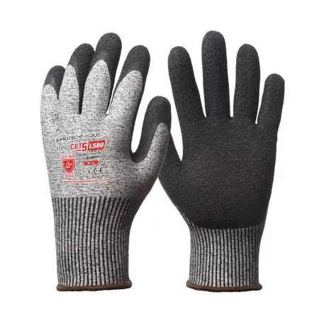 Eurocut 5 vágásbizt.Tenyerén krepp latex (Szürke 6)