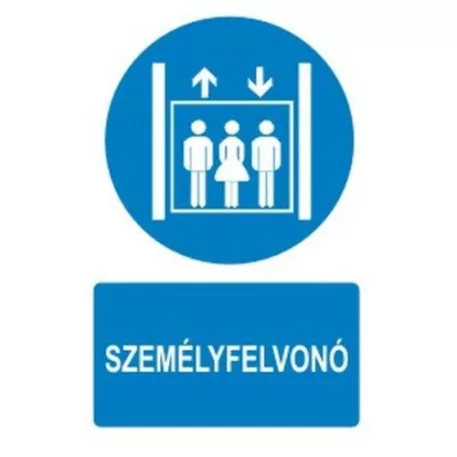 Személyfelvonó - műanyag, 150*100 mm