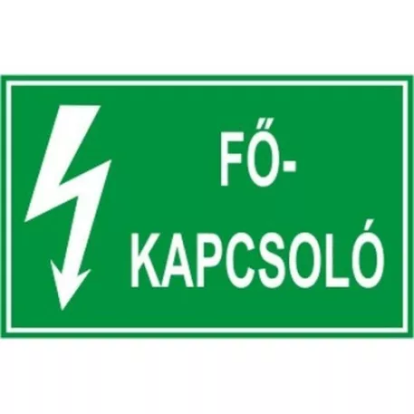 Főkapcsoló - műanyag, 150*100 mm
