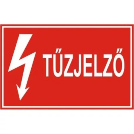 Tűzjelző - 150*100 mm, műanyag