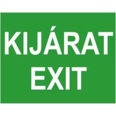 Kijárat,Exit - műanyag, 150*150 mm