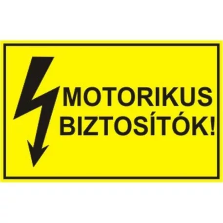 Motorikus biztosítók - műanyag, 160*240 mm