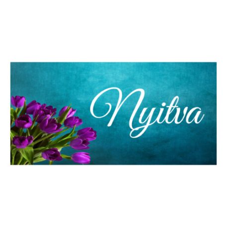 Nyitva - műanyag, 200*100 mm