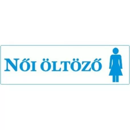 Női öltöző - műanyag, 250*80 mm