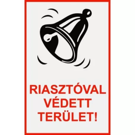 Riasztóval védett terület - műanyag, 300*450 mm