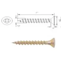 Forgácslapcsavar 2.5x 18 Tuf/500 db