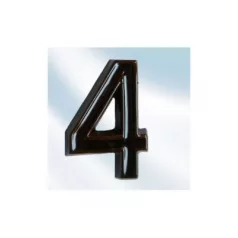 Házszám Fém 4-es Nagy Fekete