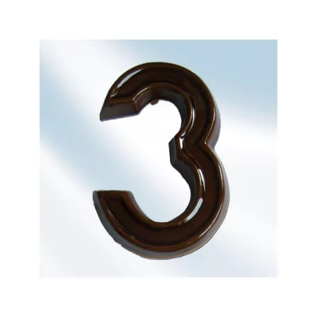 Kerámia Házszám 3 Barna