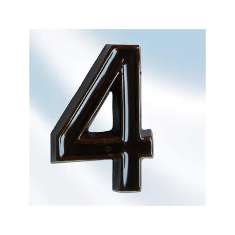 Kerámia Házszám 4 Barna