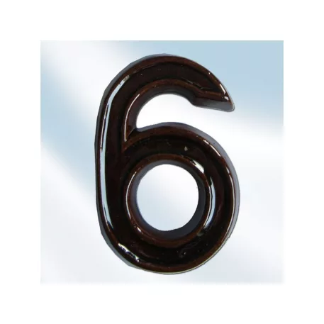 Kerámia Házszám 6 Barna