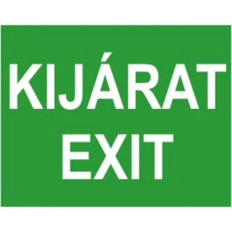 Kijárat, Exit - utánvilágító öntapadó, 150*150 mm