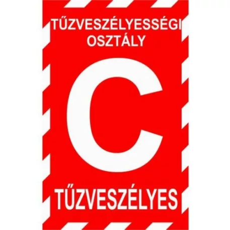 "C" tűzv.osztály - utánvilágító öntapadó, 160*240 mm