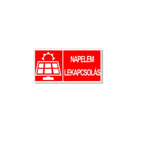 Napelem lekapcsolás - utánvilágító öntapadó, 300*100 mm