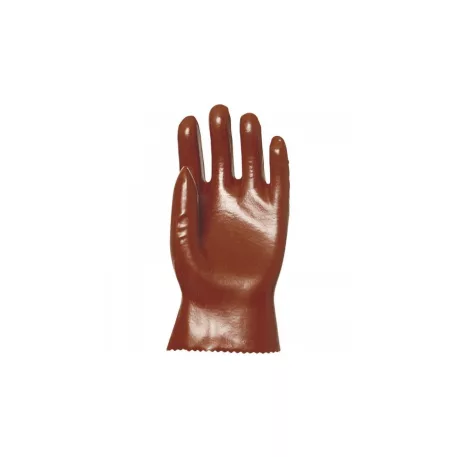 Mártott PVC Kesztyű, Bordó, Sav/Lúg/Olajálló, 27 cm-es(9)
