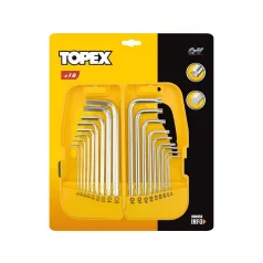 IMBUSZ ÉS TORXKULCS KLT TOPEX 35D953 18 R HOSSZÚ