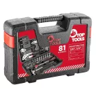 Szerszámkészlet Top Tools 38D510 1/4", 1/2" 81 Részes