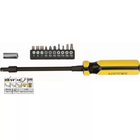 CSAVARHÚZÓ KLT TOP TOOLS 39D122 10 RÉSZES