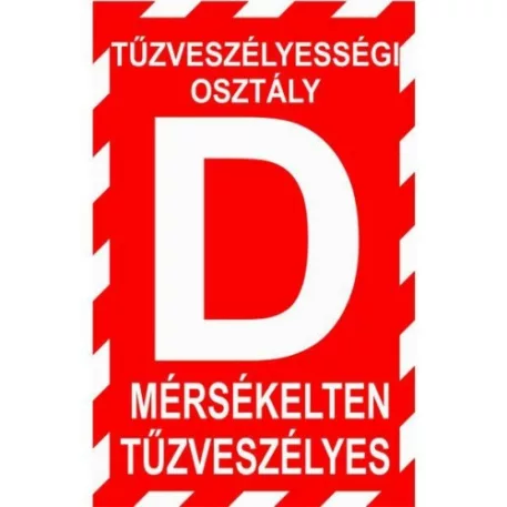 "D" tűzv.osztály - utánvilágító műanyag, 160*240 mm
