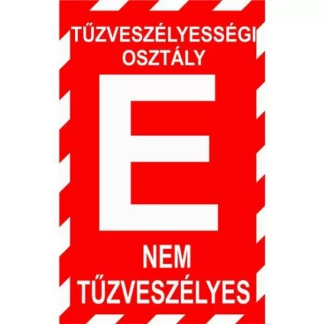 "E" tűzv.osztály - utánvilágító műanyag, 160*240 mm