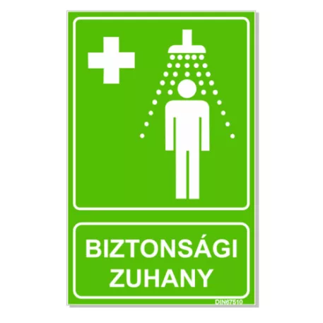 Biztonsági zuhany - utánvilágító műanyag, 200*200 mm
