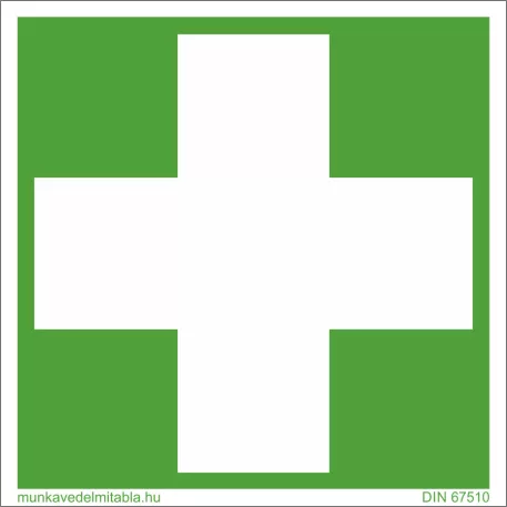 Elsősegélyhely - utánvilágító műanyag, 200*200