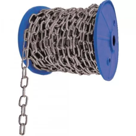 Lánc Sila Hosszúszemű, Lapos, dobon, 7.0 mm Horganyzott /25 m