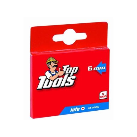 Tűzőkapocs Top Tools 41E006 6 mm/1000 db J Tip