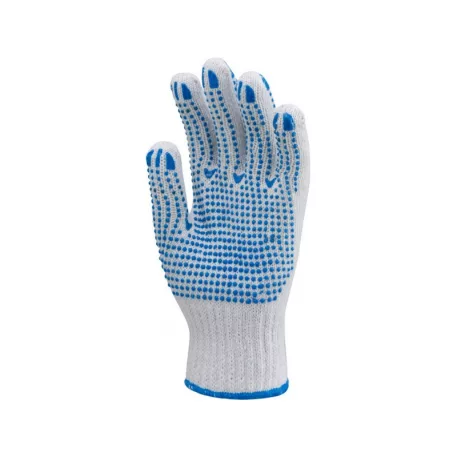 Kötött Pes/Pamut Fehér Kesztyű, Két Oldalon Kék Pettyek 9