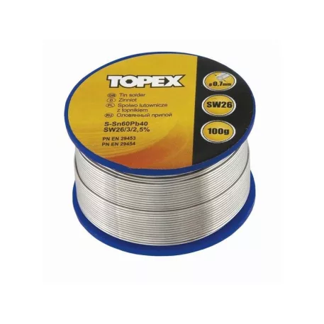 TOPEX Forrasztóón 44E512 0,7 mm 100 gr