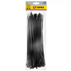 TOPEX Kábelkötegelő 44E973 3,6x300 mm/100 db Fekete