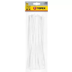 TOPEX Kábelkötegelő 44E974 3,6x300 mm/100 db Fehér