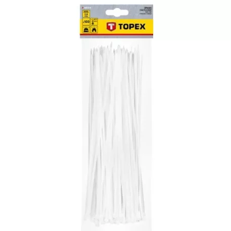 TOPEX Kábelkötegelő 44E974 3,6x300 mm/100 db Fehér
