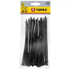 TOPEX Kábelkötegelő 44E978 4,8x200 mm/75 db Fekete
