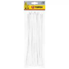 TOPEX Kábelkötegelő 44E979 4,8x300 mm/75 db Fehér