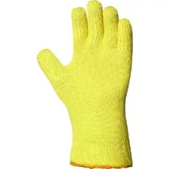   Kötött Sárga Kevlar Kesztyű, 35 cm, 250°C, Pamut Belső(10)