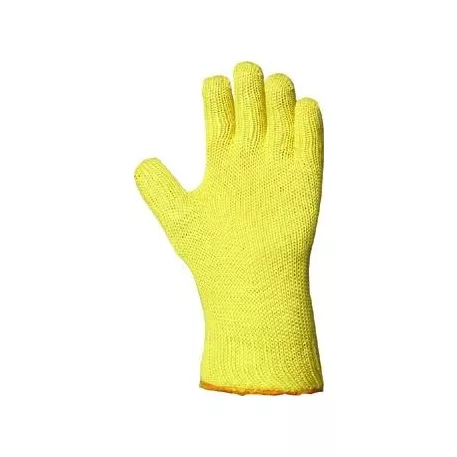 Kötött Sárga Kevlar Kesztyű, 35 cm, 250°C, Pamut Belső(10)