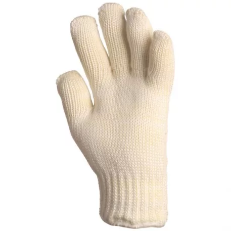 Kötött Fehér Nomex Kesztyű, 27 cm, 350°C, Pamut Belső(10)