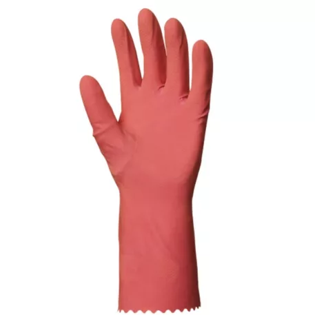 Htg Rózsaszín Gumikesztyű, 30 cm/0,4 mm, Bolyhozott Belső (XL)