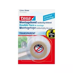 Montázsszalag Beltérre Átlátszó 1,5 m x 19 mm