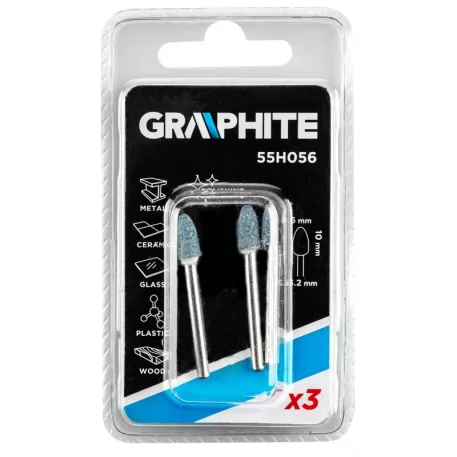 Csapos Csiszolókő Graphite 55H056 6X10mm, 3 db