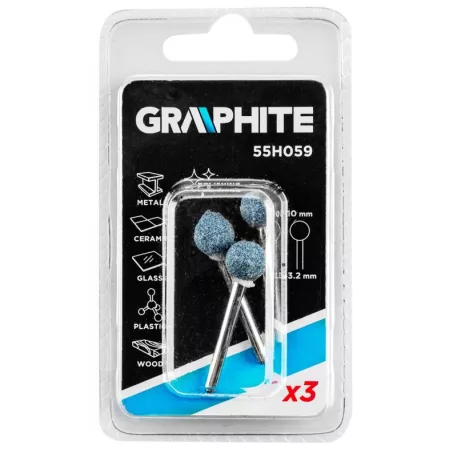 Csapos Csiszolókő Graphite 55H059 10mm 3 db