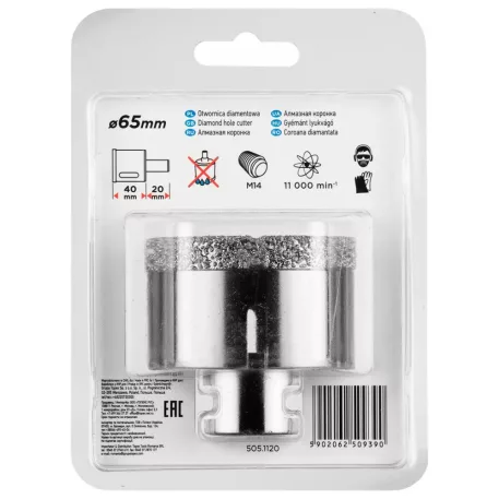Körkivágó Graphite 55H314 Gyémántos 65 mm M 14