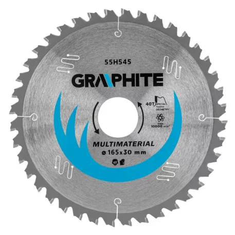Körfűrészlap Graphite 55H545 165 X 30 mm Z40