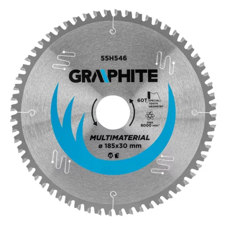 Körfűrészlap Graphite 55H546 185 X 30 mm Z60
