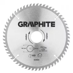 KÖRFŰRÉSZLAP GRAPHITE 55H605 180X30 Z 60 KEMÉNYFÉM